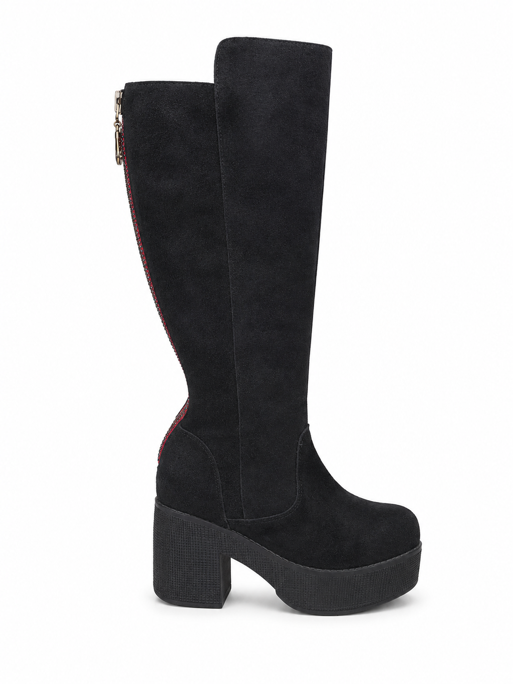 Botas Caña Alta Plataforma Negra