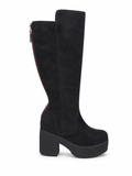 Botas Caña Alta Plataforma Negra