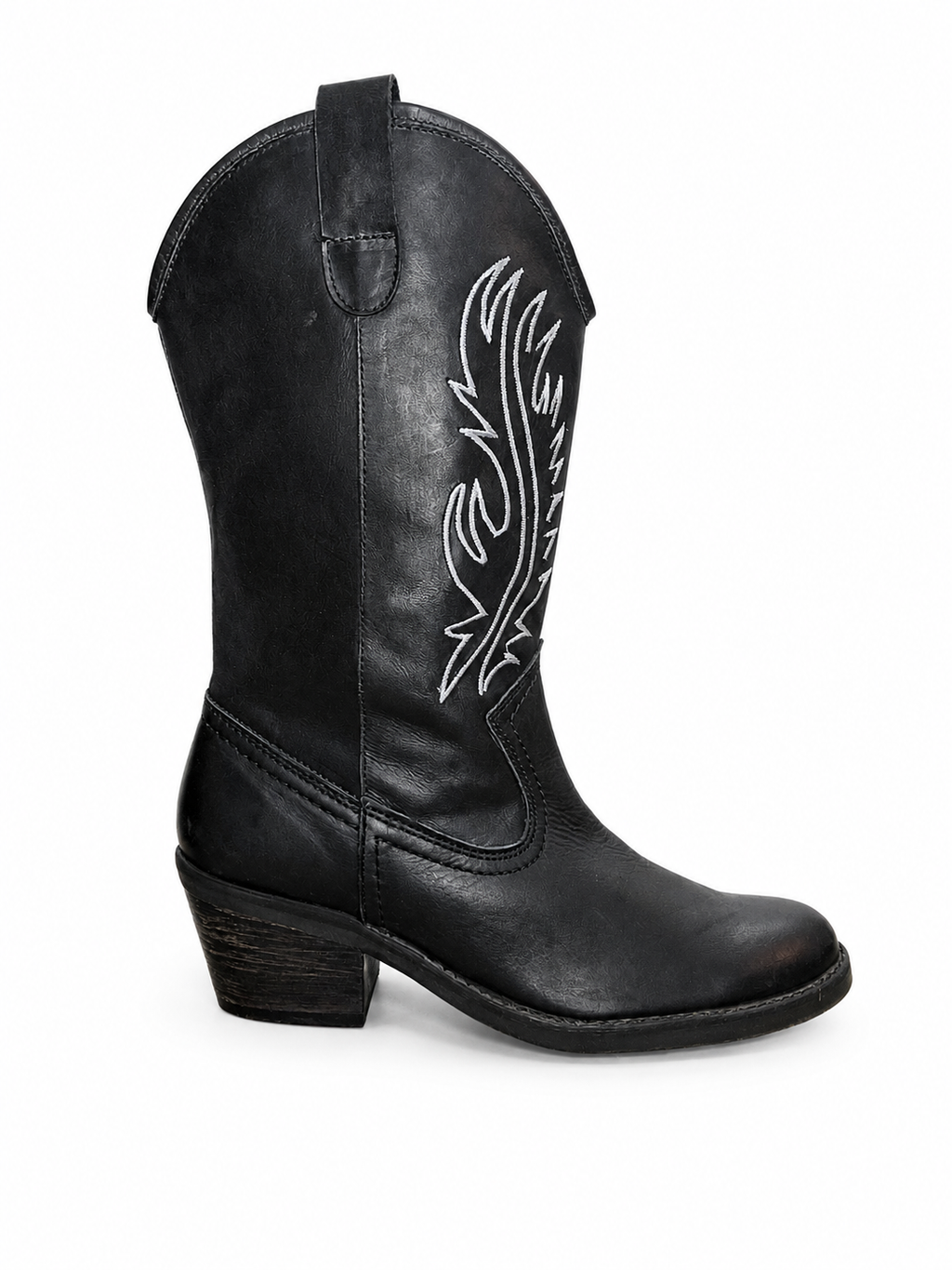 Botas Cowboy Bordado Western Negro