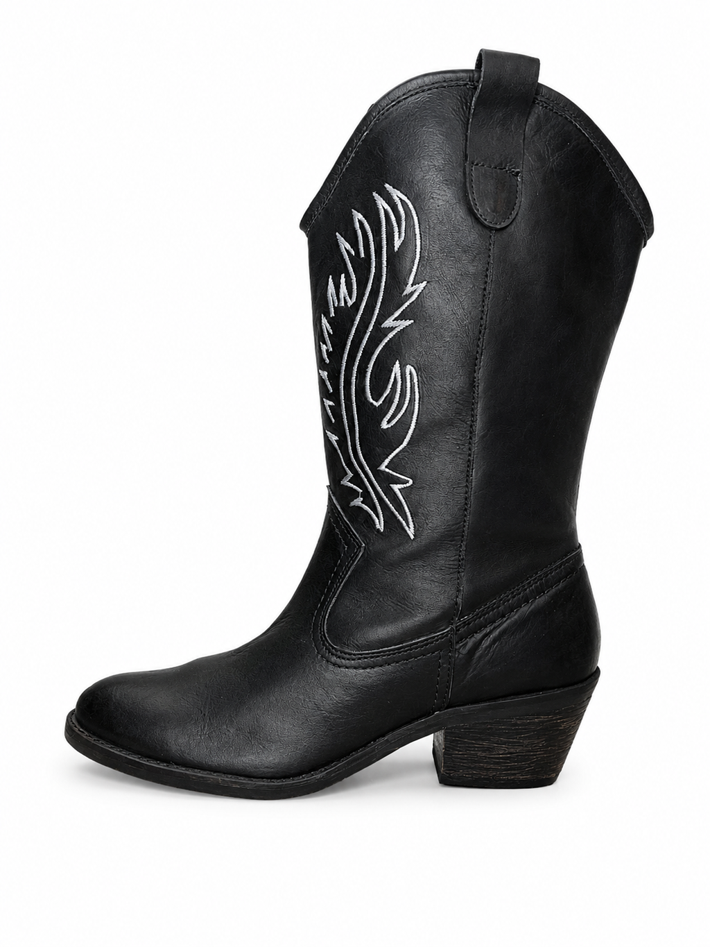 Botas Cowboy Bordado Western Negro