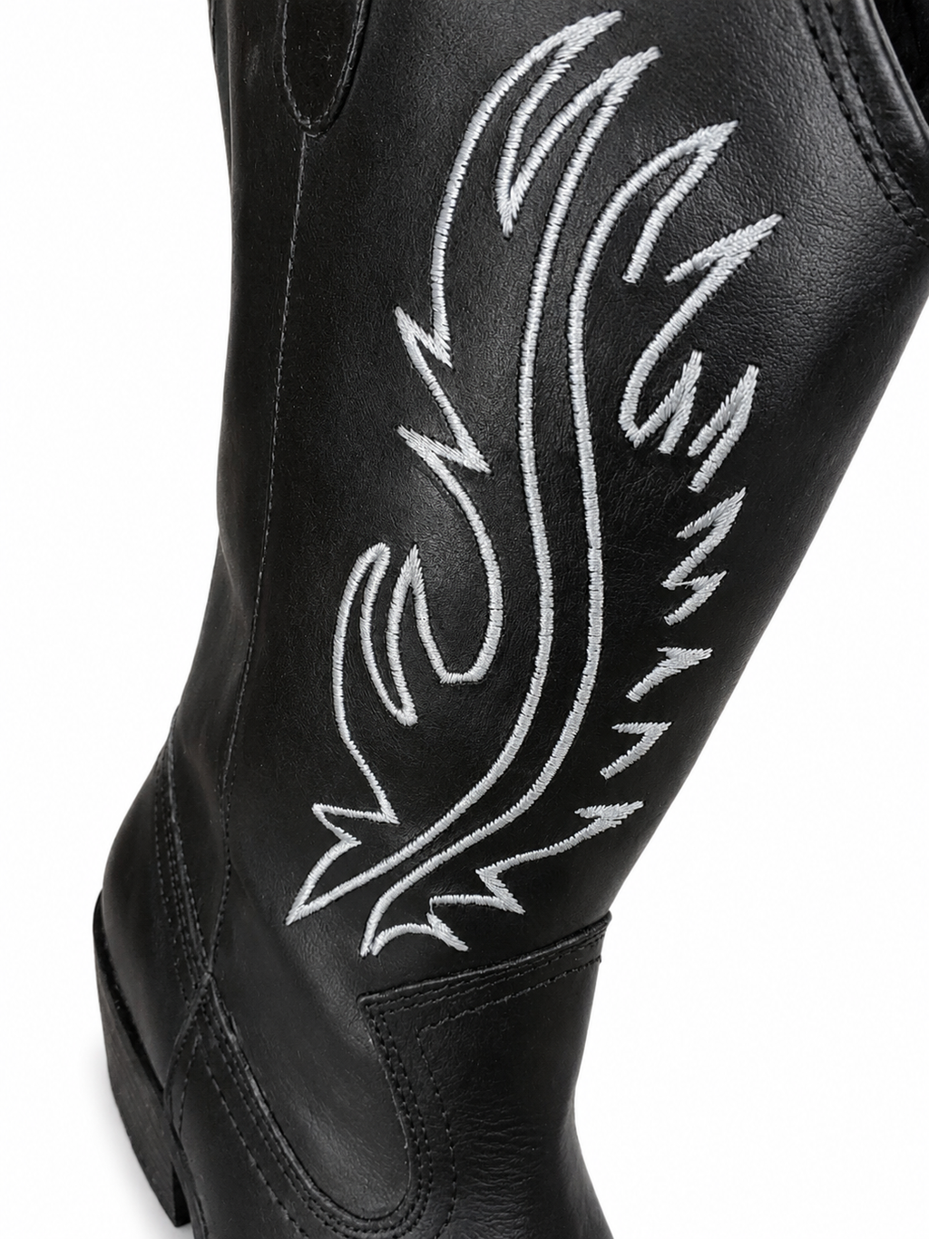 Botas Cowboy Bordado Western Negro