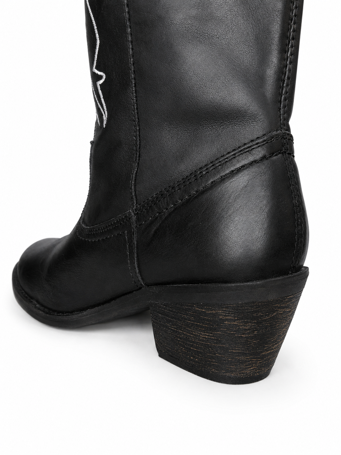 Botas Cowboy Bordado Western Negro