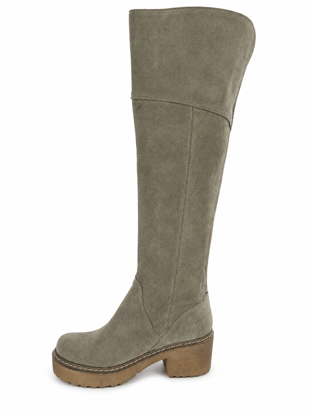 Botas Over-The-Knee Gamuza Verde Tierra