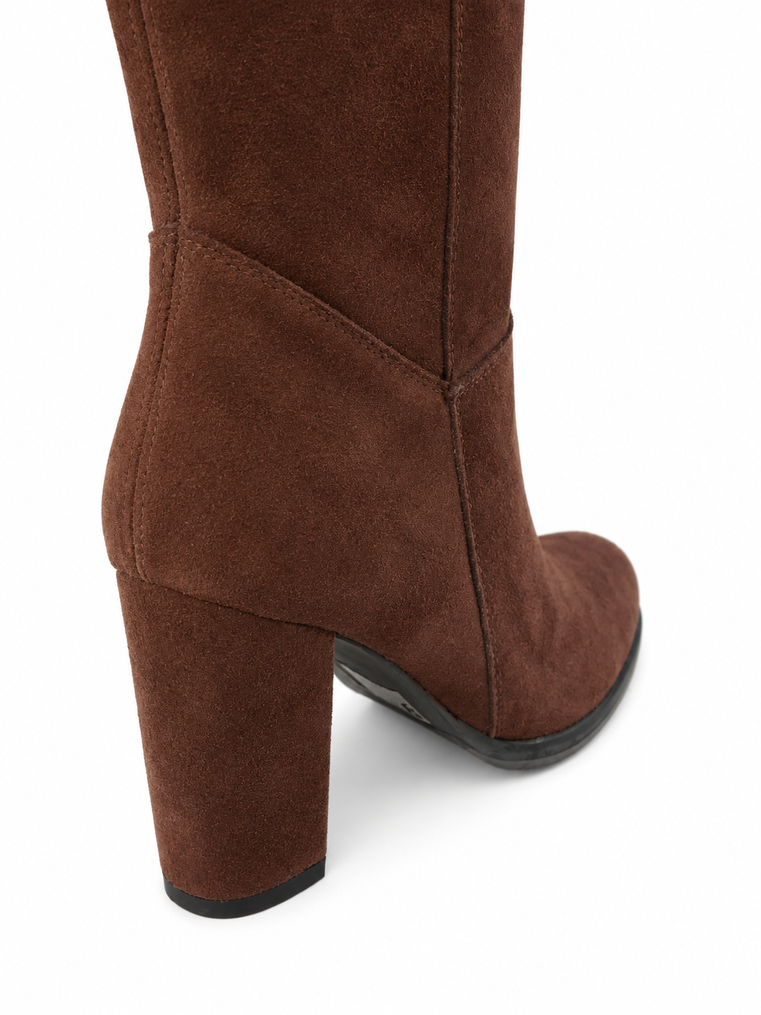 Botas Caña Alta Cuero Terracota Bordado Floral