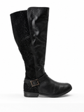 Bota Alta Negra CAPRICE — Cuero Croco