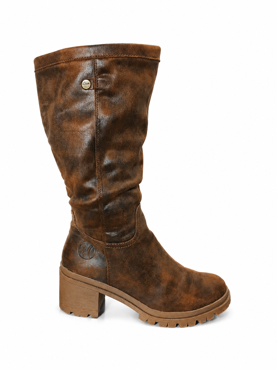 Botas S.Oliver Talla 40 — Símil Cuero Café